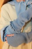 Claudia Fingerless Arm Warmer Gloves Denim